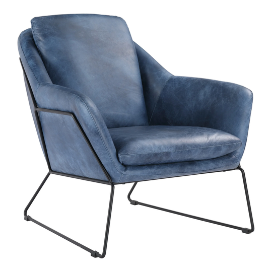 Aurelle Home Leather Modern Club Chair