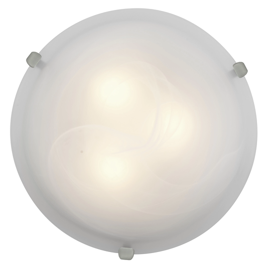 Access Lighting Mona 2-light 16 inch Brushed Steel Flush Mount - Brushed Steel