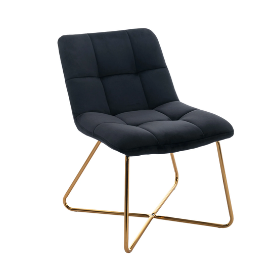 Velvet Accent Chair Chair with Gold Metal Legs
