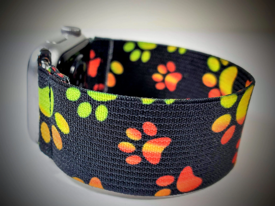 Rainbow Paw Elastic Watch Band For Apple - 38mm 40mm 41mm 42mm 44mm 45mm ; All Series | Models 1 8 & Se