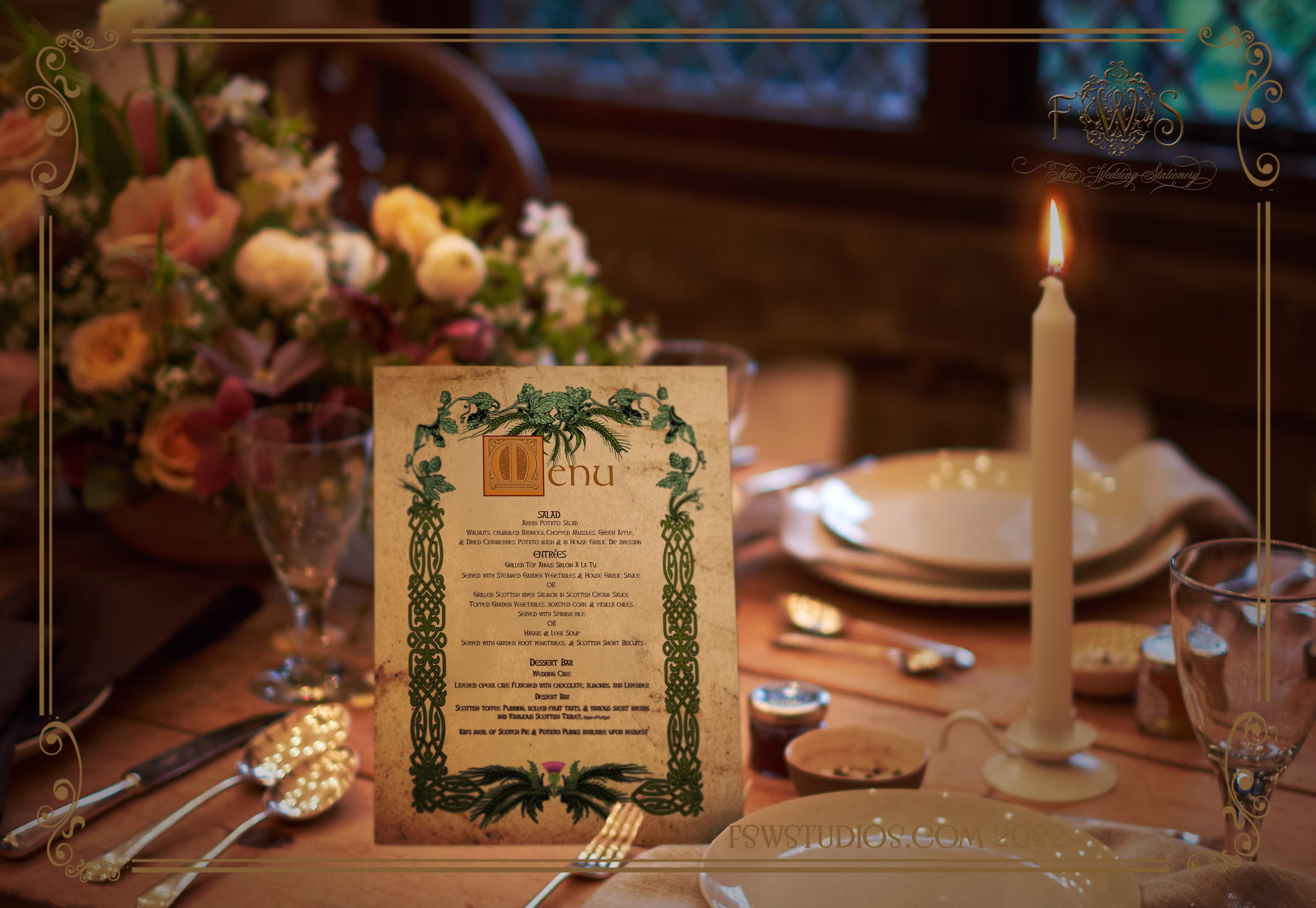 Celtic Wedding All Table Menu