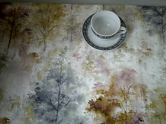 6.5Ft Rosemist Table Runner Woodland Trees Modern Pink Grey Funky Designer Floral Cotton