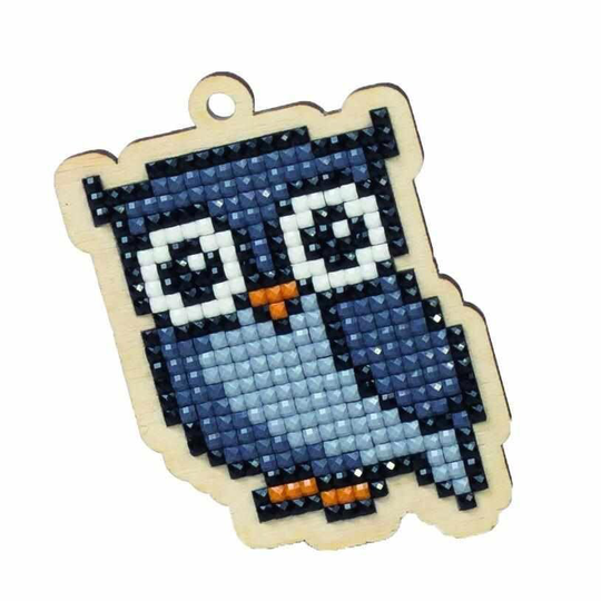 Little Owl Diamond Painting Charm Kit By Wizardi. Beginner Animal Art Kit. Bird Wwp155