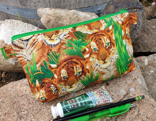 Baby Tiger Pencil Case, Personalized School Supply Bag, Cosmetic Tiger Gift, Makeup Bag, Cash Pouch, Kids School Pouch