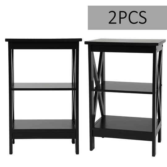 Set of 2 Coffee Table, 3-Tier Sofa Table Snack Table Tea Table