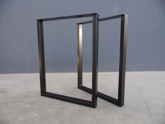 Metal Table Legs, 35" Counter High Frame Legs, 28" Base, Height 25" To 30" Set(2