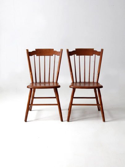 Mid-Century Conant Ball Dining Side Chairs Pair