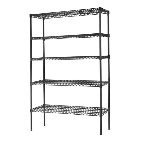 5-Tier Adjustable Wire Shelving Unit Black