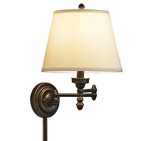 Aztec Lighting Traditional 1-light Pin-up, Plug-in Oil Rubbed Bronze Wall Sconce