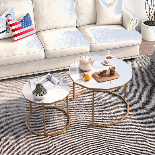 Marble Coffee Table End table 12-gon Shape