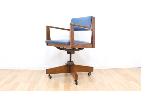 Mid Century Desk Chair Swivel Arm By Hillcrest Of London