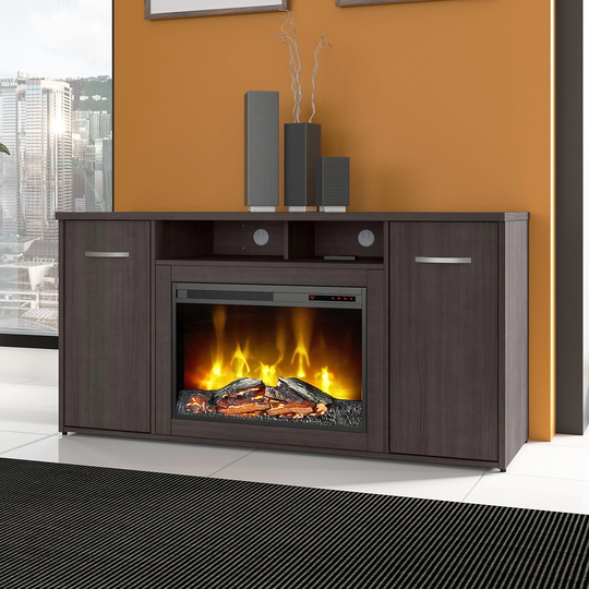 Office 500 60W Electric Fireplace Cabinet by Bush Business Furniture