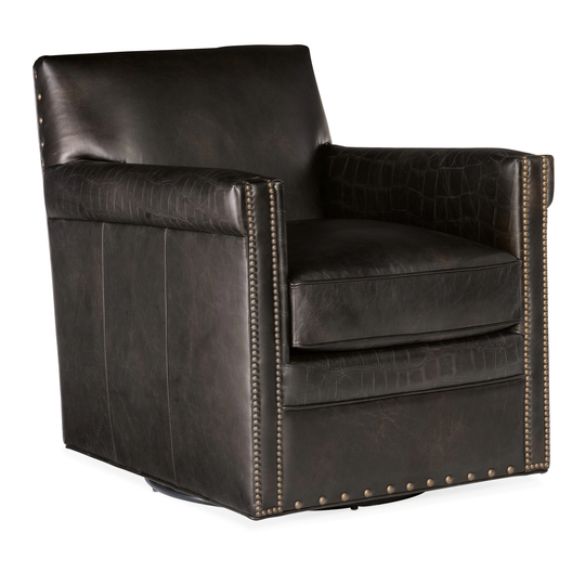 Potter Swivel Club Chair - 29"W x 33"H x 35.5"D