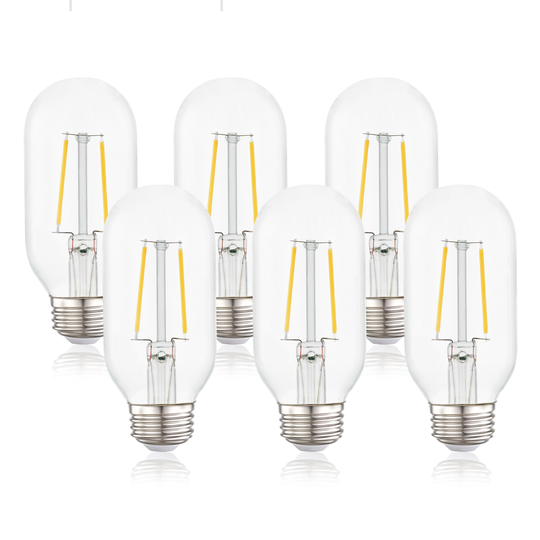 Light Society Kashan T14 Clear LED Filament Light Bulb (Set of 6)