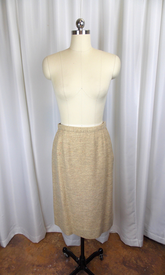 1960's Wool Pencil Skirt Est Size 4