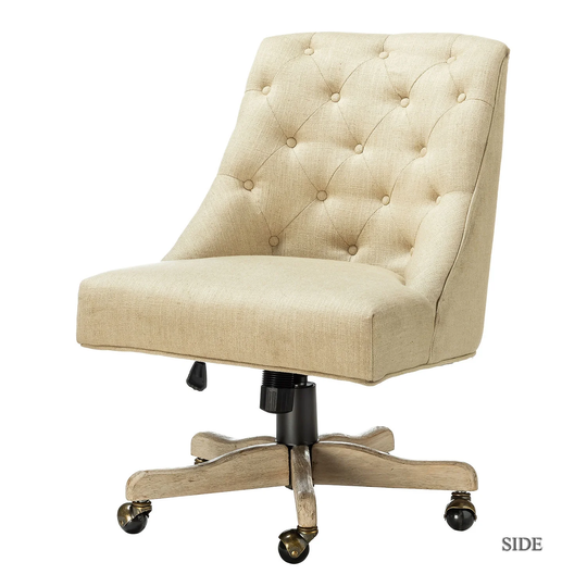 Modern Armless Office Chair with Tufted Back for Home Office