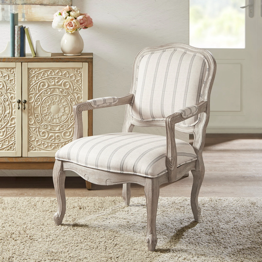 Madison Park Charlotte Natural Camel Back Exposed Wood Chair
