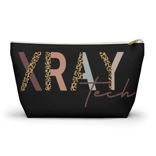 xray Tech Leopard Print Accessory Pouch | Rad Cosmetic Bag Radiological Technician Pencil Case Mother's Day Gift
