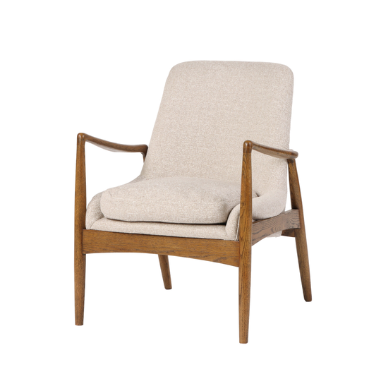 A&B Home Eamon Accent Chair - Cream/Brown