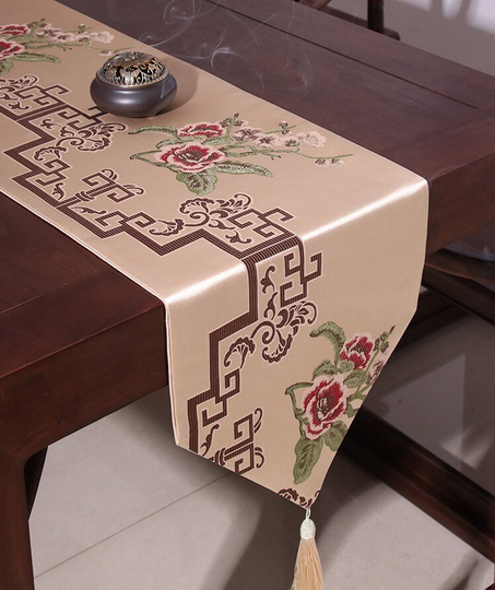 Dinning Room Table Runner, Kitchen Decor New Home Ethnic Runner, Fall Yellow Runner