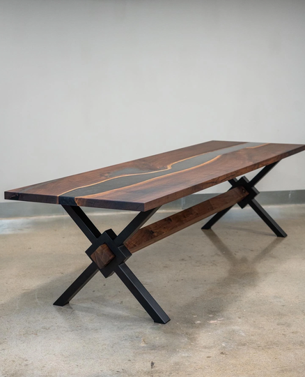Custom | Made To Order Live Edge Table Walnut Modern Sale Epoxy Resin Wood Bench Furniture Decor