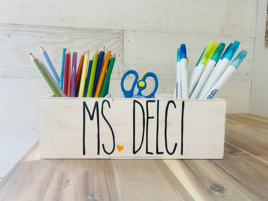 Personalized Pencil Holder - School Gift Holiday Teacher Desk Decor Teacher Appreciation New Principal