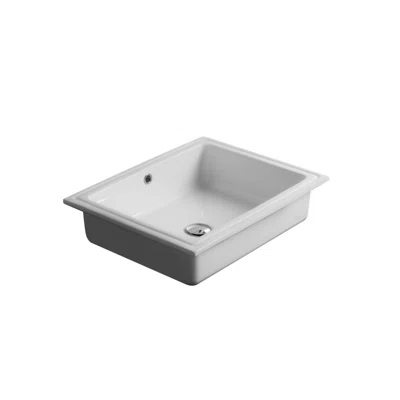 City Ceramic Rectangular Undermount Bathroom Sink with Overflow