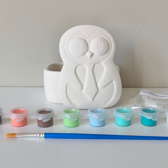 Penguin Pottery Painting, Box, Diy Treasure At Home Painting Kit, Ceramic Art Kit, Kids Ready-To-Paint