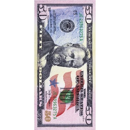 New 50 dollar bill velour brazilian beach towel 30x60 inches - Multi-color