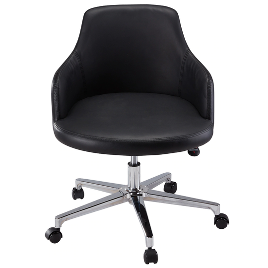 Office Desk Chair, Tufted PU Leather Upholstery-Black