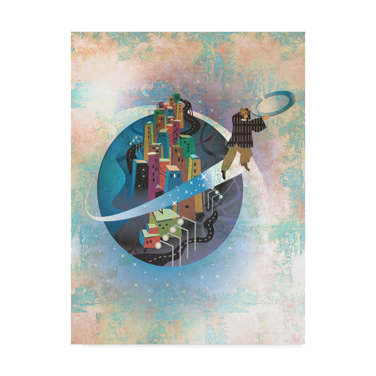 Greg Simanson 'Dining World' Canvas Art - Multi-color