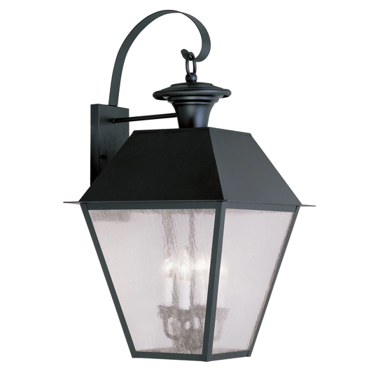 Giuseppe Lighting Four Light Outdoor Wall Lantern Mansfield Black - Exact Size