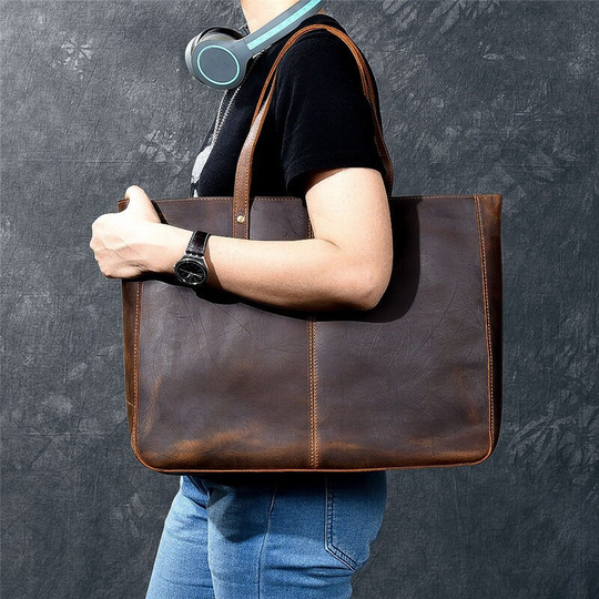 Leather Tote Bag For Women, Work Bag, Large Travel Pursue, Birthday Gift Girlfriend, Anniversary Her Wife, Shopper Shoulder