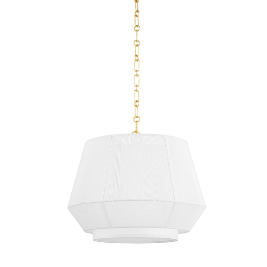 Debi 1 Light Pendant - Aged Brass