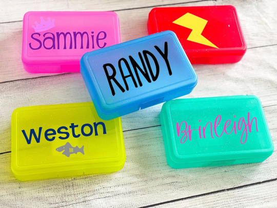 Personalized Pencil Box | Back To School Custom Supply Marker Box With Name Art Case