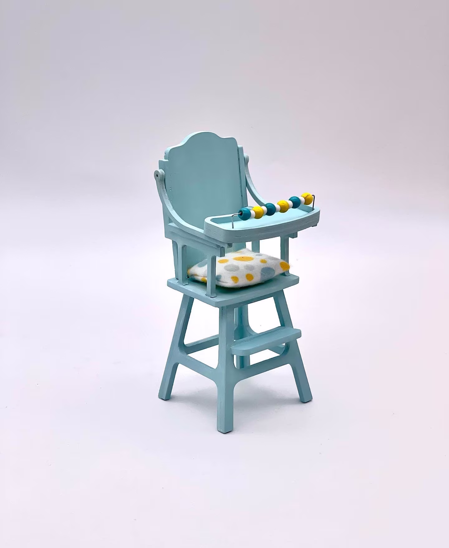 Miniature Baby High Chair, Table For Doll, Dollhouse Chair Ob11, Feeding Table, Diorama Roombox