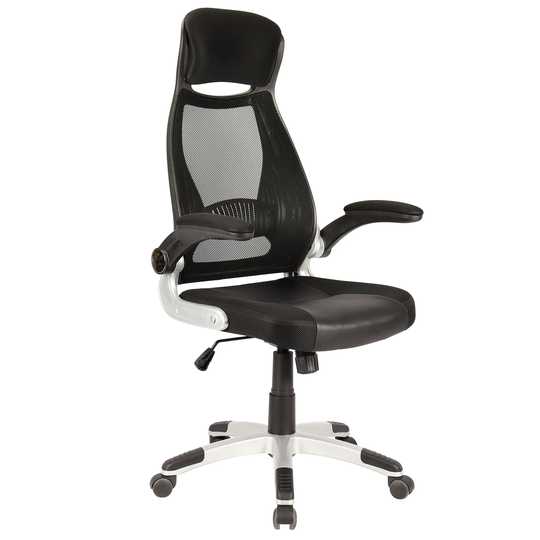 Modern Faux Leather & Metal Office Chair