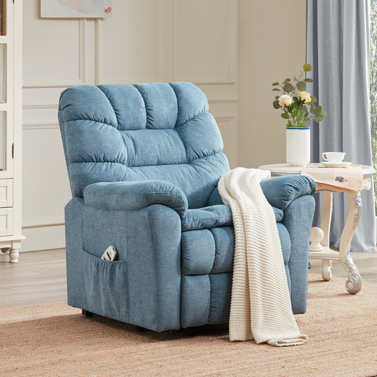 Power Lift Chair with Adjustable Massage and Heating System, Recliner Chair with Remote Control and USB Charging Port