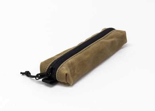 Waxed Canvas Pencil Pouch, Tan