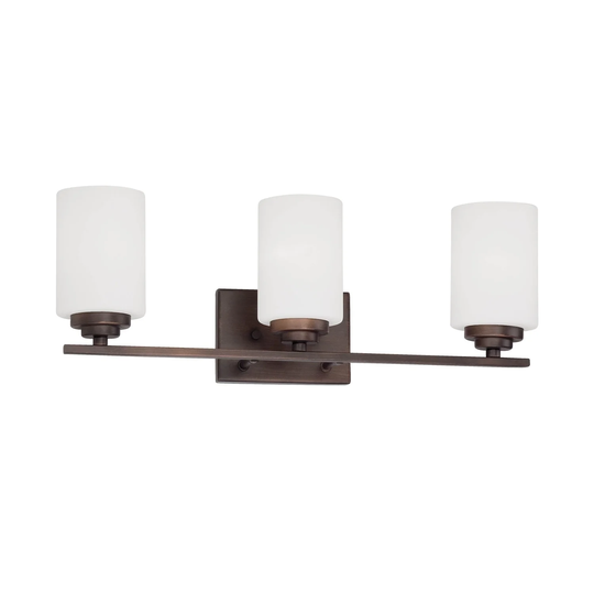 Millennium Lighting Durham 3 Light Reversible Vanity with Etched White Glass