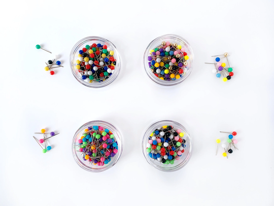 Multi Colored Set Map Push Pins, Of 50, 100 Or 200, Color, Custom Pin Colors, Add On, 1/8" Heads