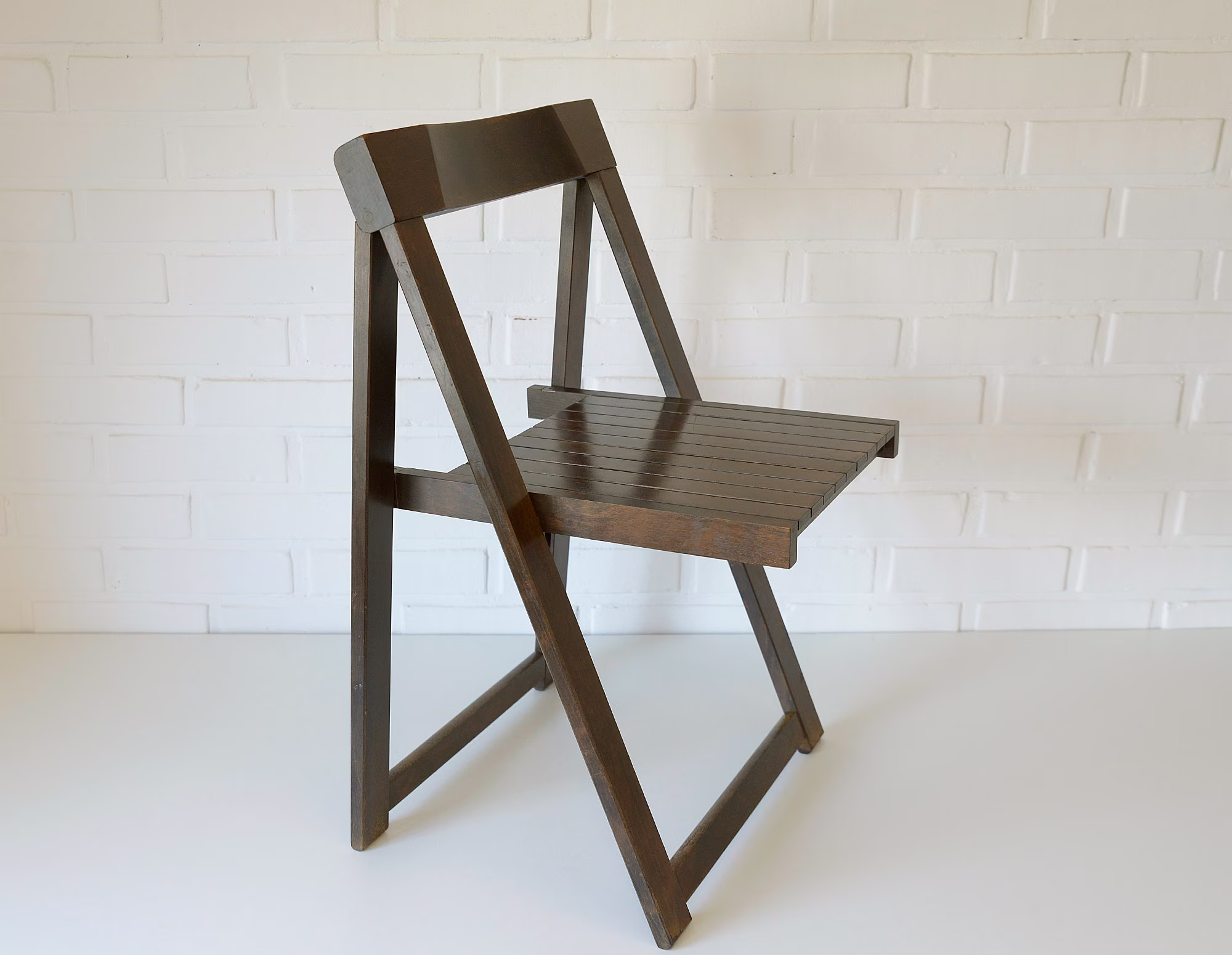 Iconic Folding Wooden Chair/Mcm Desk Vintage From 60's Design Aldo Jacober For Alberto Bazzani Mid Century Modern