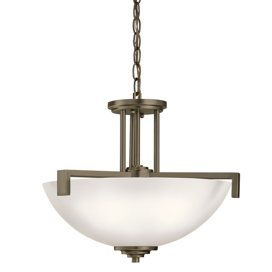 Kichler Lighting Eileen Collection 3-light Olde Bronze Pendant/Semi-Flush Mount
