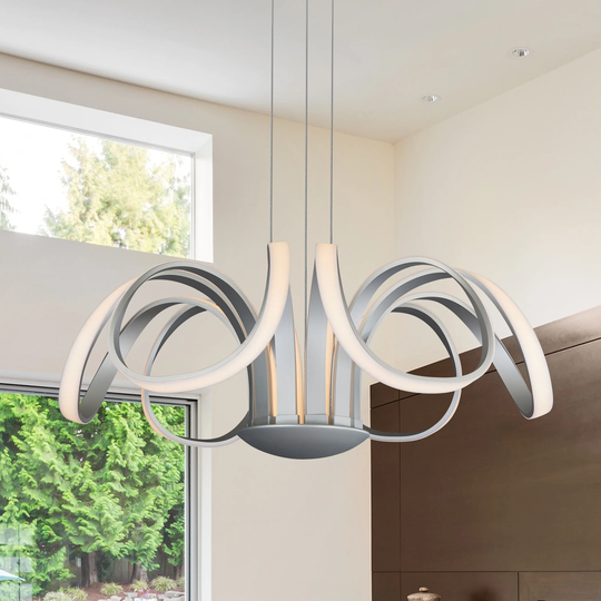VONN Lighting Capella 30-inch LED Adjustable Flower-pedal Chandelier