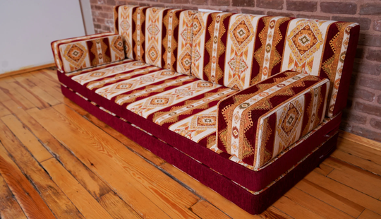 8" Thick Floor Seating, Arabic Sofa, Moroccan Garden Sofa Set, Bench Pillow Turkish Livingroom, Bohemian Furniture