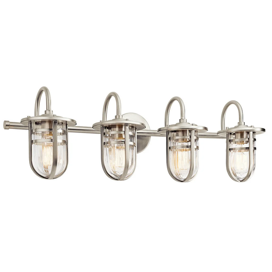Kichler Lighting Caparros Collection 4-light Brushed Nickel Bath/Vanity Light