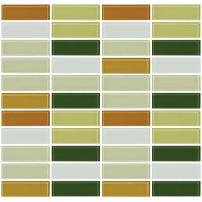 Kimarri 1" x 3" Glass Subway Wall Tile