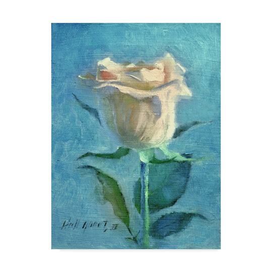 Hall Groat Ii 'Red Rose On Table' Canvas Art - Multi-color