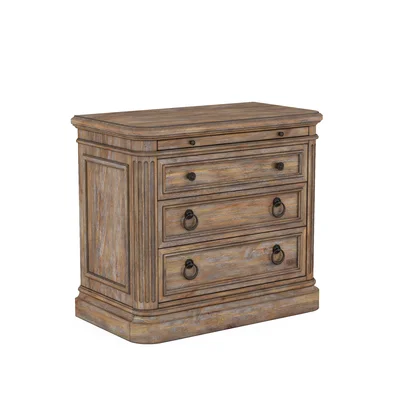 Architrave 3 - Drawer Solid Wood Nightstand in Almod