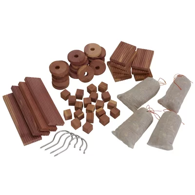 Daggett 56 Piece Cedar Closet System Hanging Organizer Set